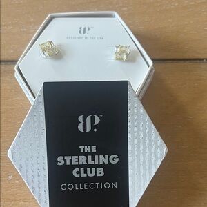 Sterling Silver with Lemon CZ Earrings